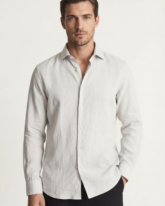 CAPRI LINEN SHIRT - WHITE