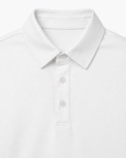 MERCERIZED COTTON POLO - WHITE