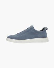 SUEDE SLIP-ON SNEAKER – LIGHT BLUE