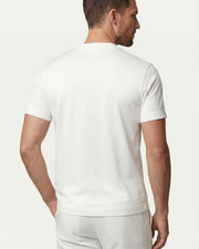 MERCERIZED COTTON TEE - WHITE