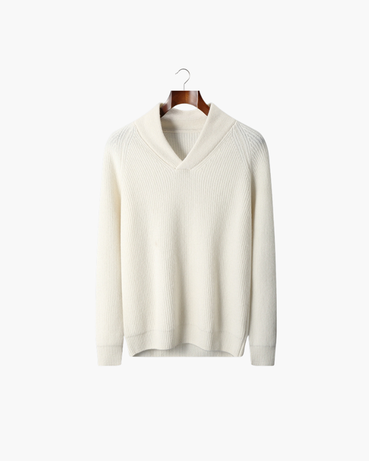 CASHMERE SHAWL COLLAR SWEATER
