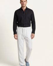 CATANIA LINEN TROUSERS - WHITE
