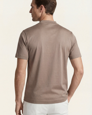MERCERIZED COTTON TEE - TAUPE