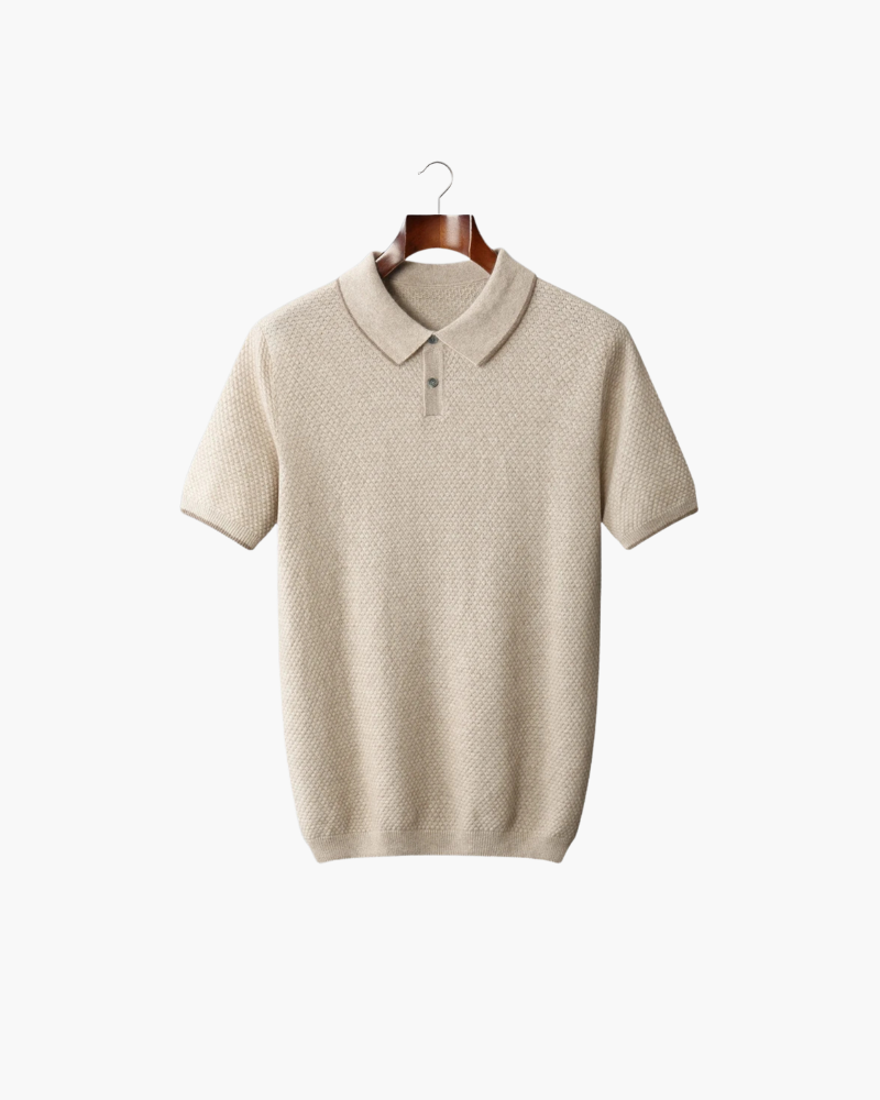 CASHMERE TWO-TONE CLASSIC POLO