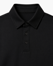 MERCERIZED COTTON POLO - BLACK
