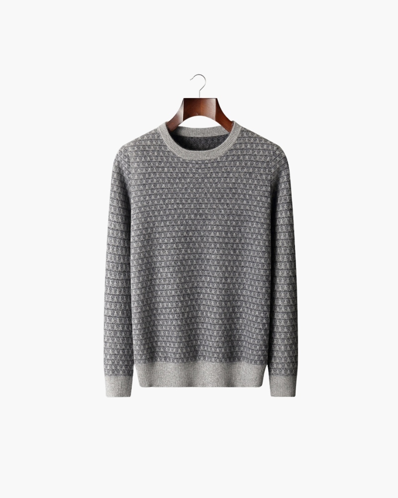 CASHMERE JACQUARD CLASSIC CREWNECK