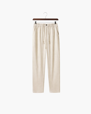 CAPRI STRETCH LINEN TROUSER - SAND