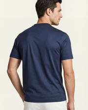 MERCERIZED COTTON TEE - NAVY BLUE
