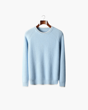 MERINO TWO-TONE CREWNECK