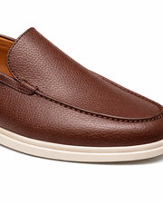 ALVERO LEATHER LOAFER - BROWN