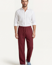 CATANIA LINEN TROUSERS - RED