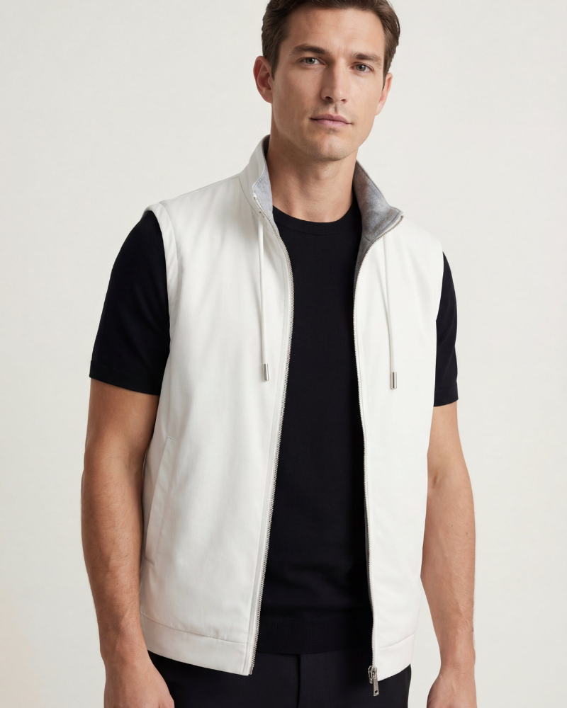 VALERE REVERSIBLE VEST - IVORY