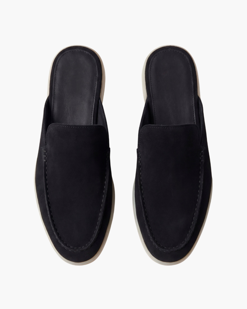 PORTSIDE SUEDE MULE - BLACK