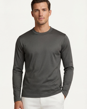 MERCERIZED COTTON LONGSLEEVE - GREY