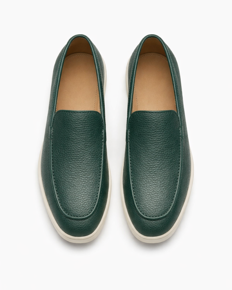 ALVERO LEATHER LOAFER - GREEN