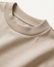 MERCERIZED COTTON TEE - BEIGE