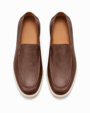 ALVERO LEATHER LOAFER - BROWN