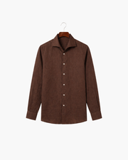 CAPRI LINEN SHIRT - BROWN