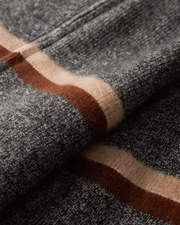 CASHMERE STRIPED ZIP CARDIGAN