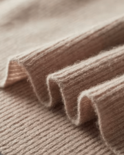 MERINO TWO-TONE HALF ZIP SWEATER