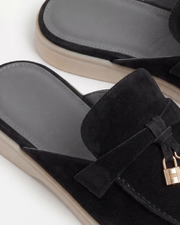 SEASIDE SUEDE MULE - BLACK