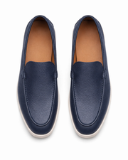 ALVERO LEATHER LOAFER - NAVY
