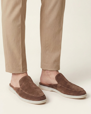 PORTSIDE SUEDE MULE - BROWN