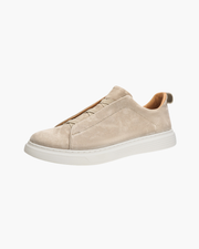 SUEDE SLIP-ON SNEAKER – SAND