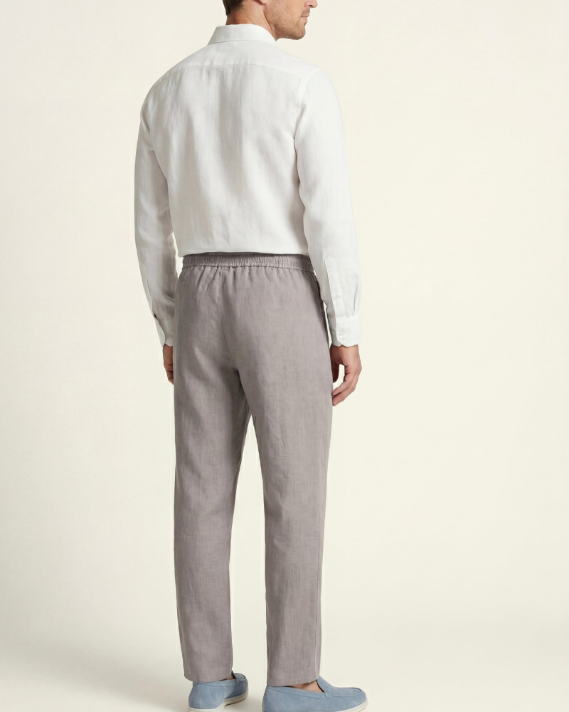 CATANIA LINEN TROUSERS - GREY