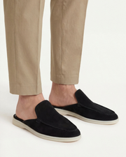 PORTSIDE SUEDE MULE - BLACK
