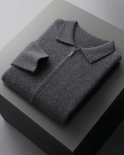 CASHMERE ZIP CARDIGAN