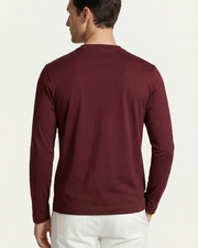 MERCERIZED COTTON LONGSLEEVE - BURGUNDY