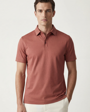 MERCERIZED COTTON POLO - PINK
