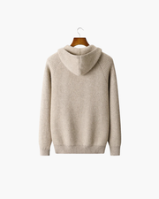 MERINO RIBBED ZIP HOODIE