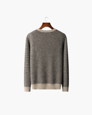 CASHMERE JACQUARD CLASSIC CREWNECK