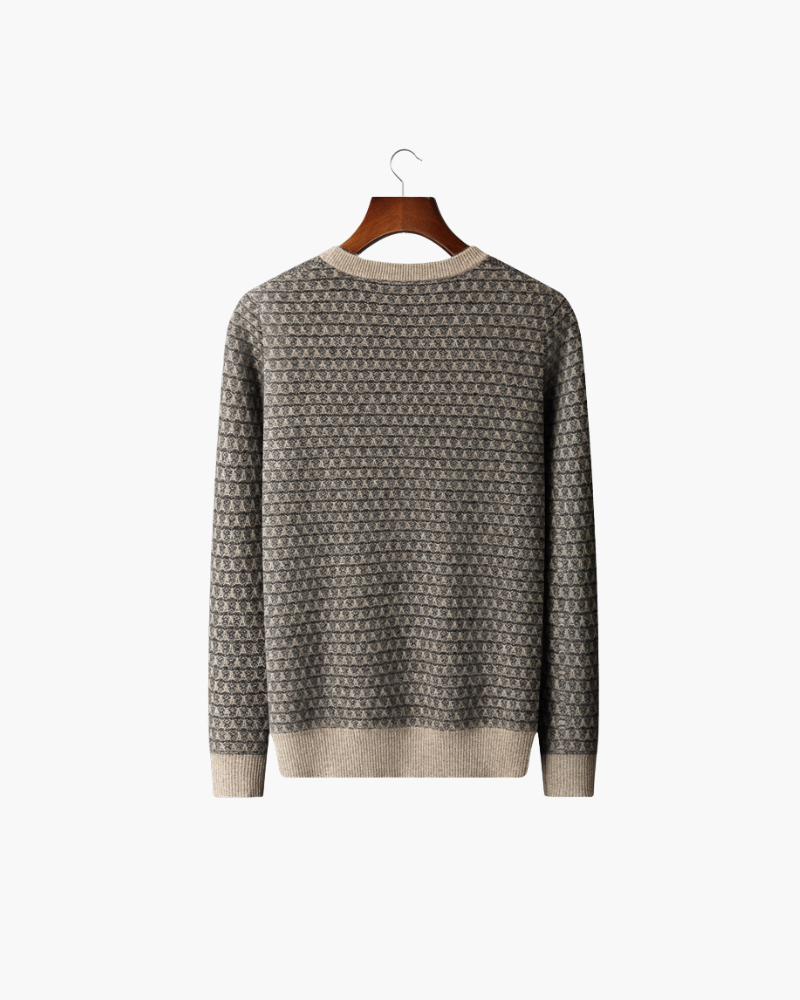 CASHMERE JACQUARD CLASSIC CREWNECK