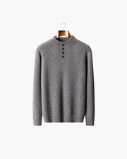 CASHMERE BUTTON CLASSIC SWEATER