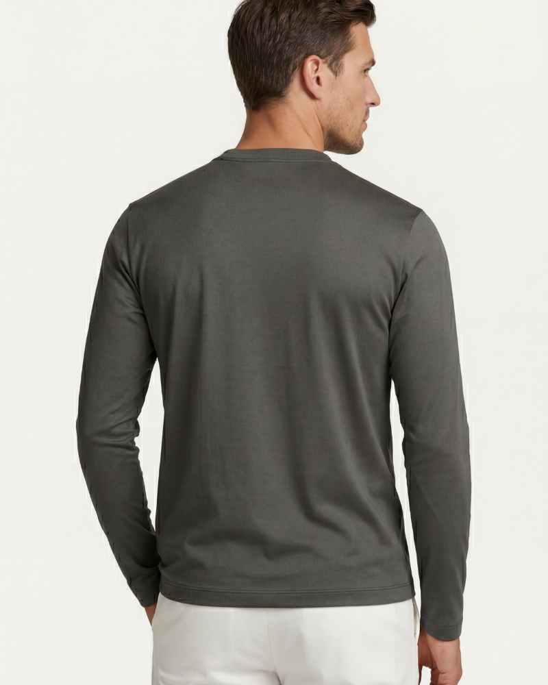 MERCERIZED COTTON LONGSLEEVE - GREY