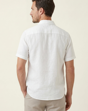 MONZA LINEN POLO - WHITE