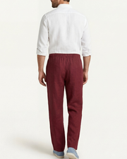 CATANIA LINEN TROUSERS - RED