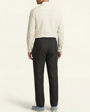 CATANIA LINEN TROUSERS - BLACK