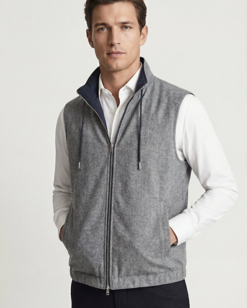 VALERE REVERSIBLE VEST - NAVY