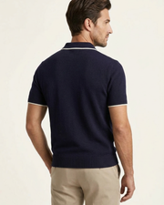 RIVARO KNITTED POLO - NAVY