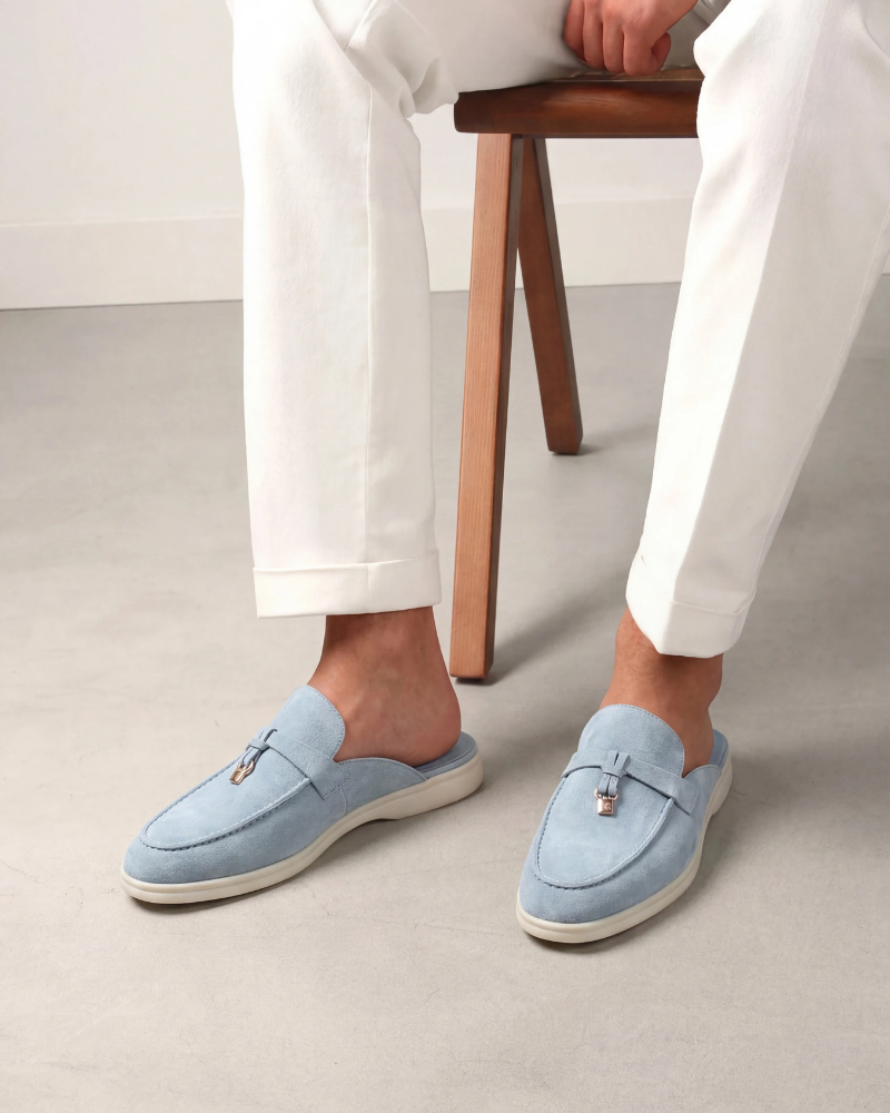 SEASIDE SUEDE MULE - SKY BLUE