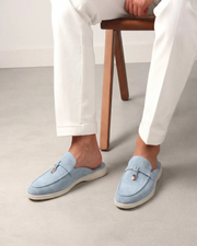SEASIDE SUEDE MULE - SKY BLUE