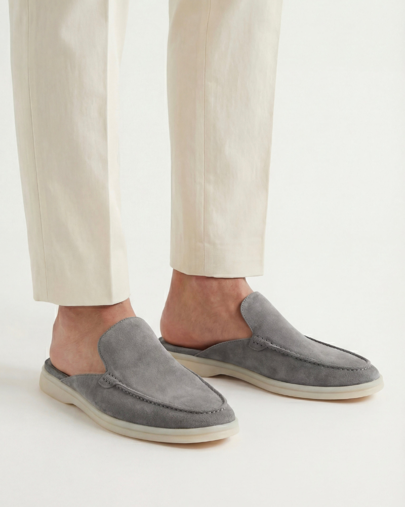 PORTSIDE SUEDE MULE - GREY