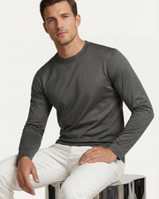 MERCERIZED COTTON LONGSLEEVE - GREY
