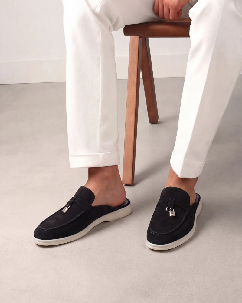 SEASIDE SUEDE MULE - BLACK