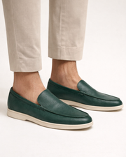 ALVERO LEATHER LOAFER - GREEN