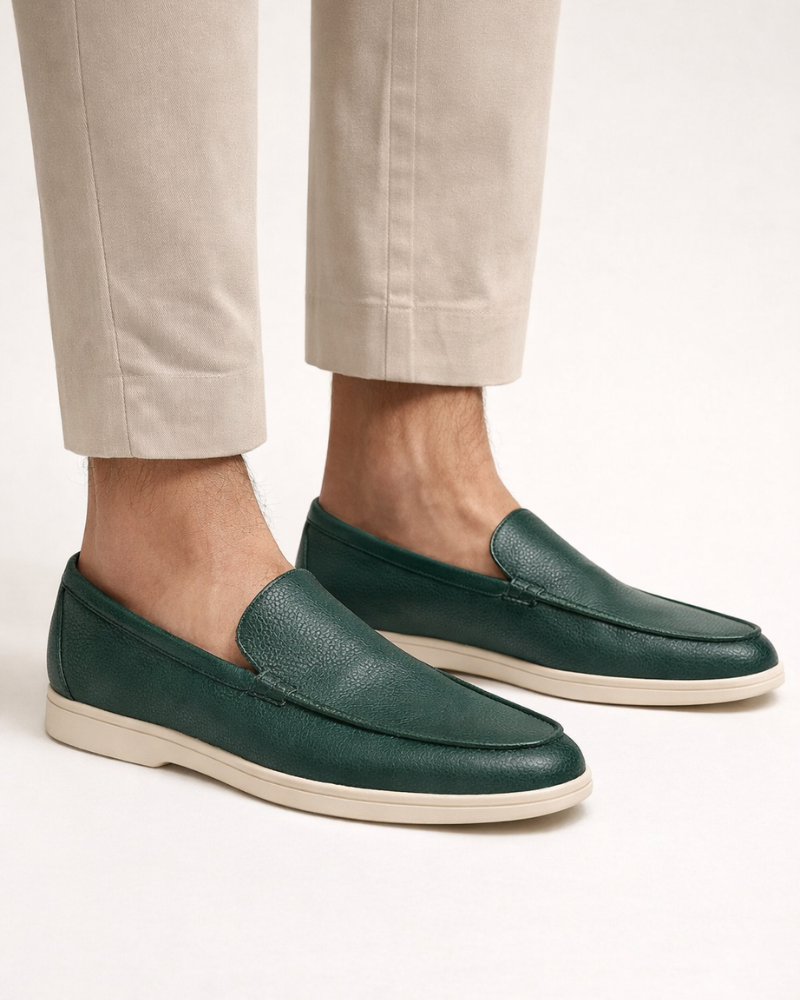 ALVERO LEATHER LOAFER - GREEN